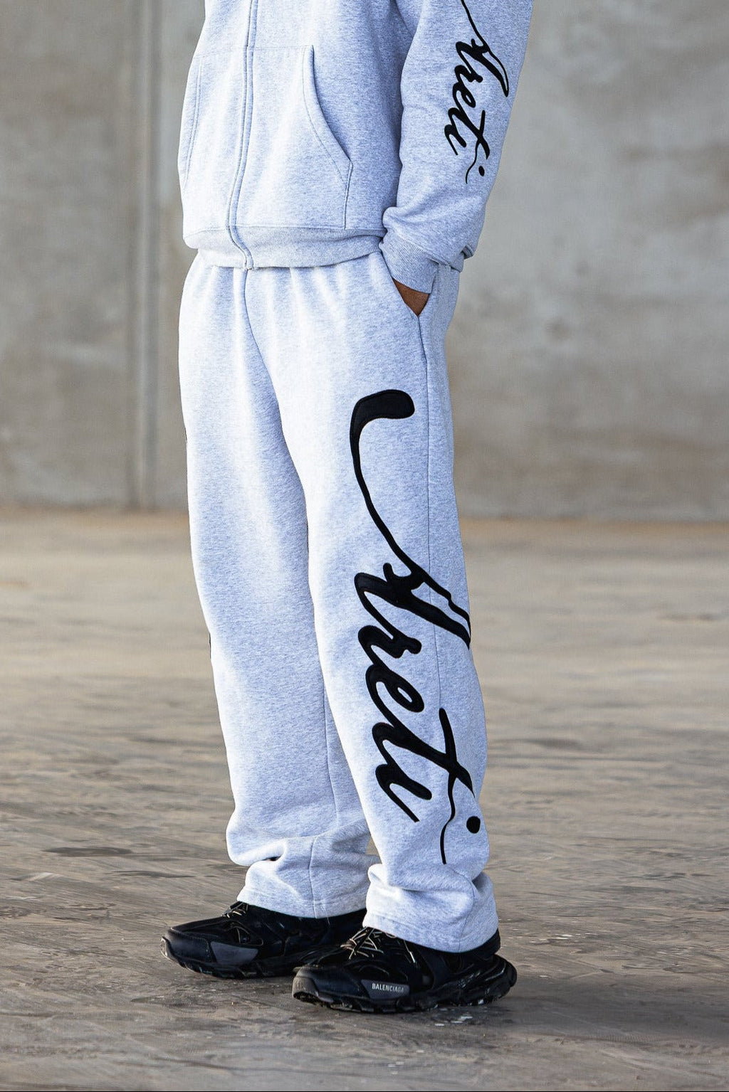 “Grey Script” Sweatpants