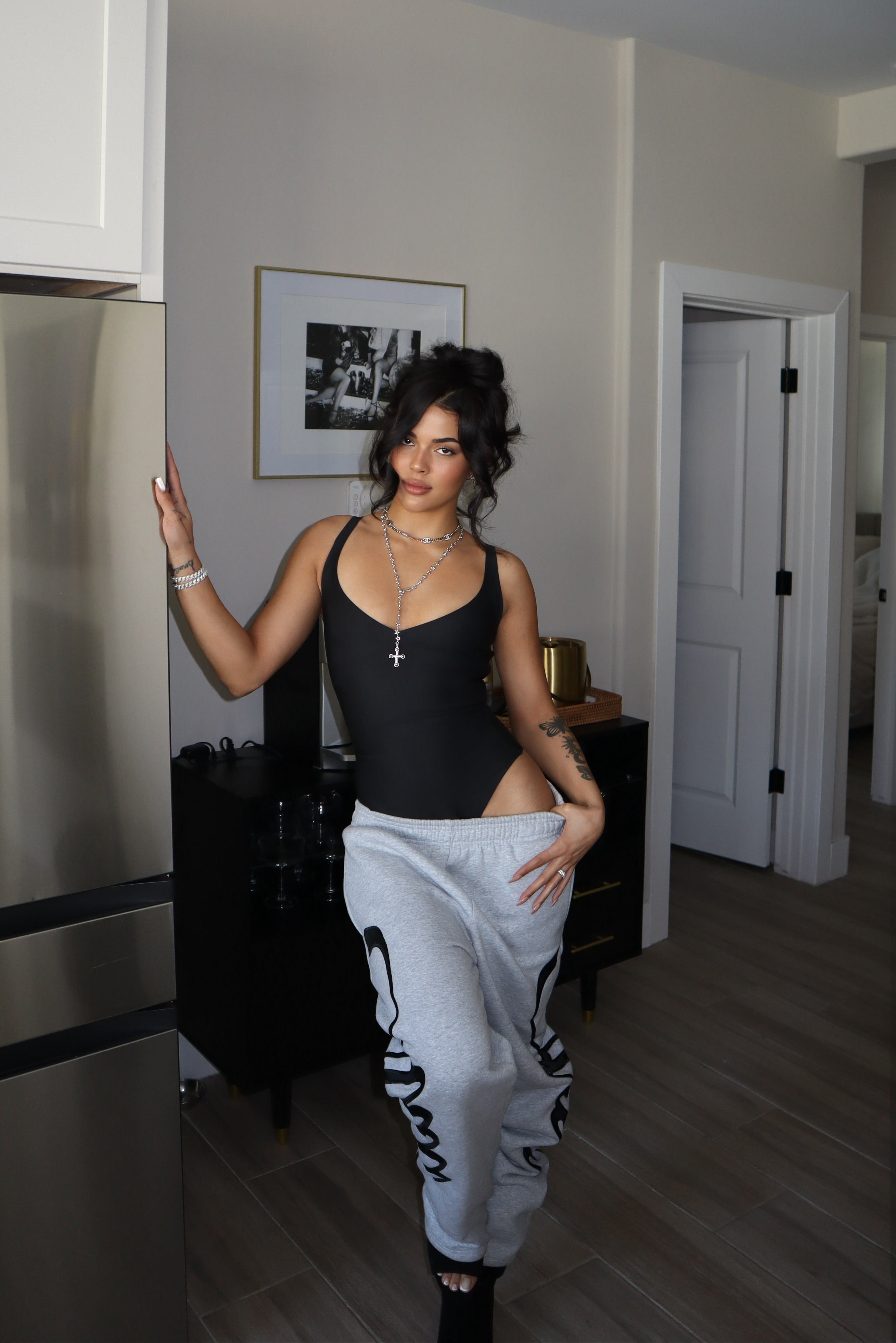 “Grey Script” Sweatpants