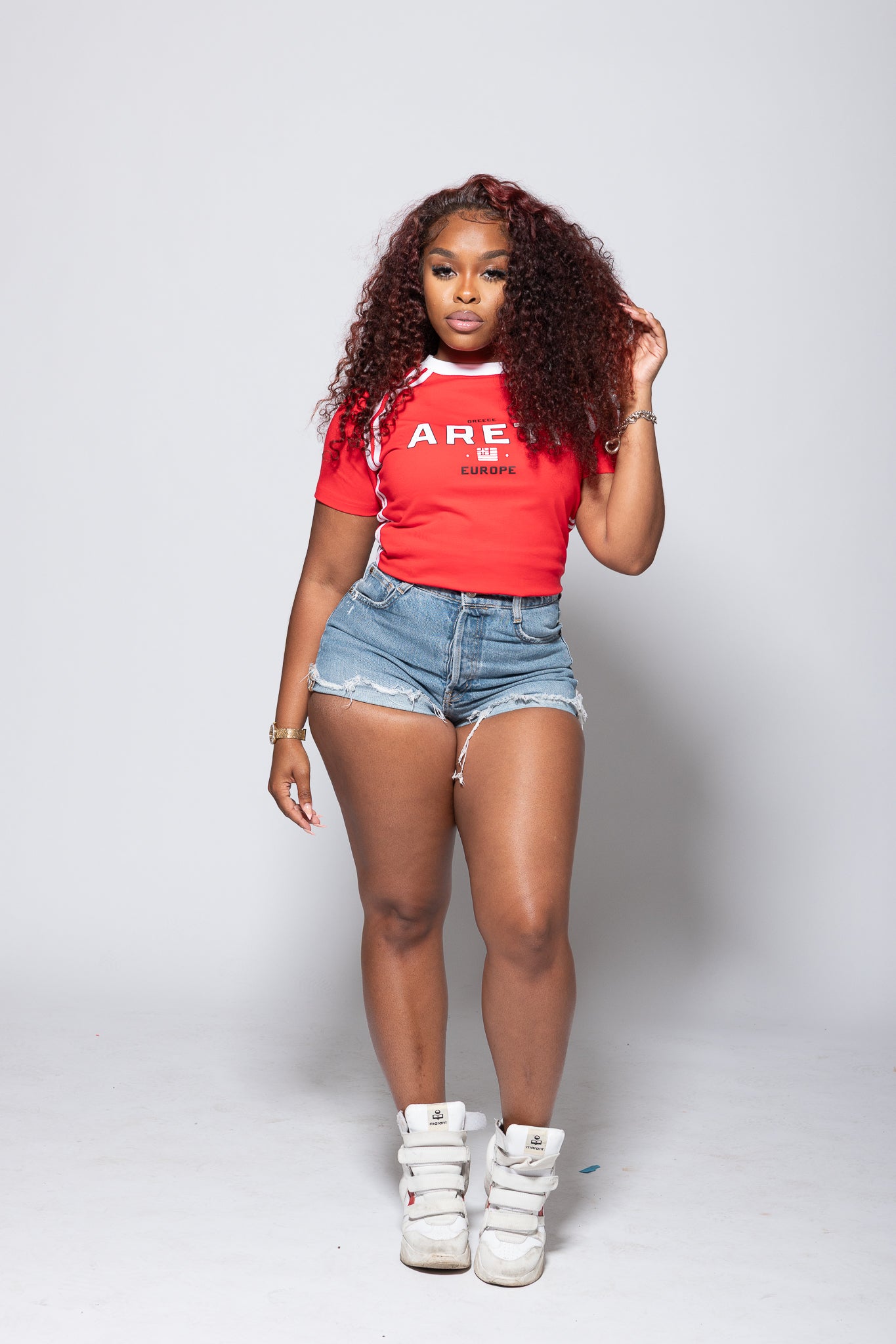 Red ‘Greece’ Baby Tee