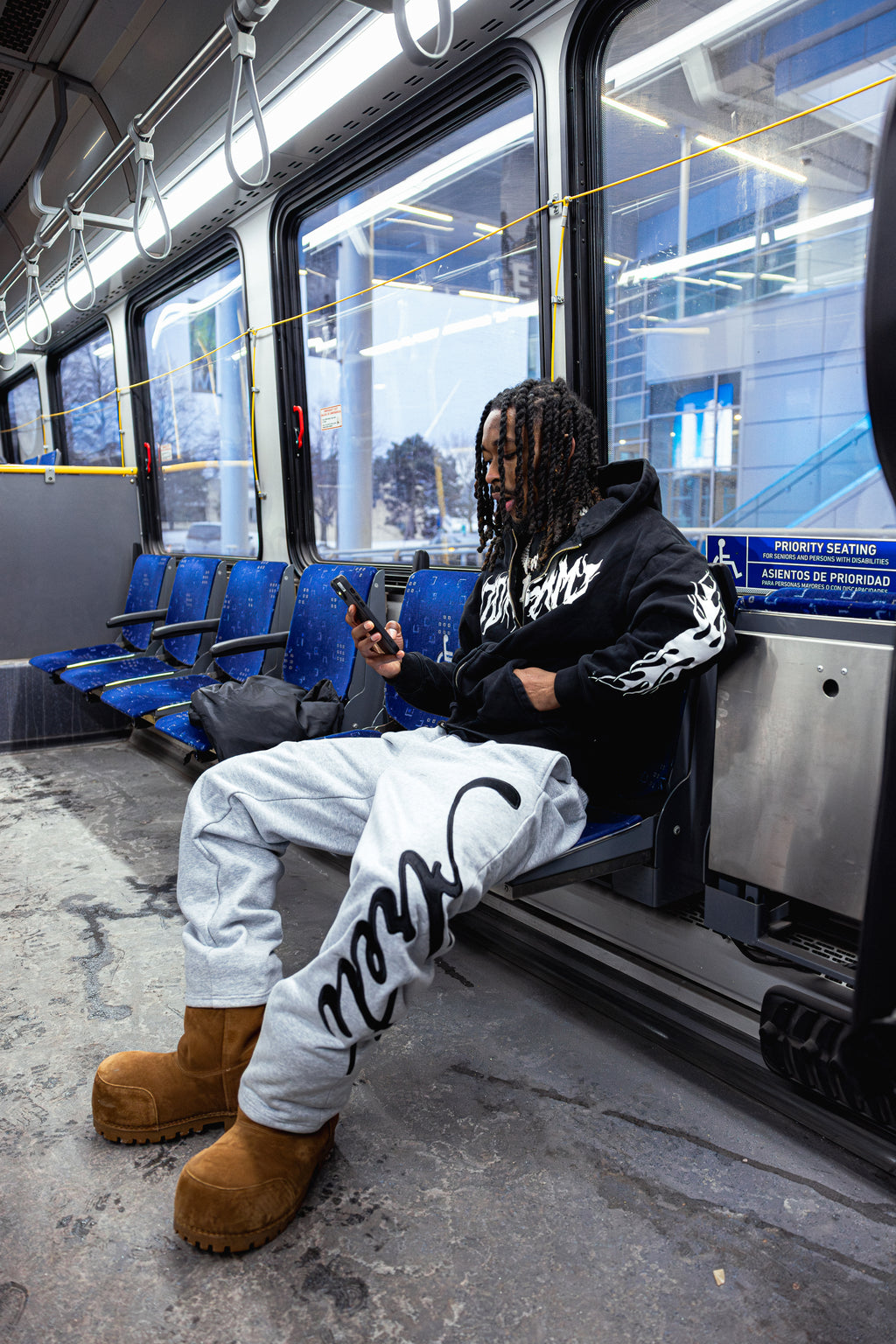 “Grey Script” Sweatpants